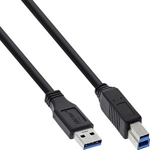 InLine 35330 USB 3.0 kabel A naar B, 3 m, zwart