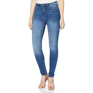 ONLY ONLPaola skinny fit jeans met hoge tailleband, middelblauw denim