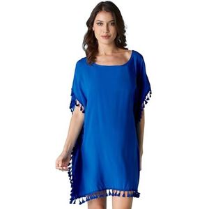 LOVABLE Kaftan met kwastjes voor badpak voor dames (1 stuk), Royal Blauw