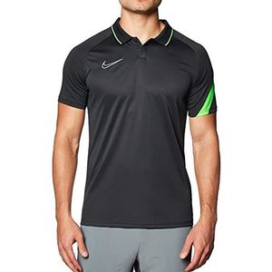 Nike Academy Pro Poloshirt voor heren, antraciet/groene strepen (wit)