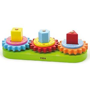 Viga Toys - 59611 – bouwspel – geometrische vormen om te stapelen