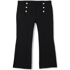 Trendyol Rechte broek met hoge taille voor dames, zwart.