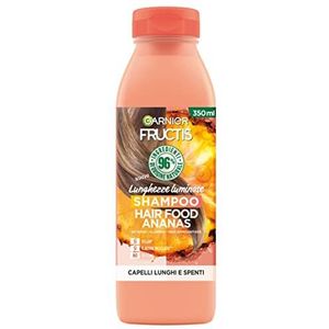 Garnier Fructis Hair Food Ananas shampoo voor het geven van helderheid aan lang en geblust haar, formule met 96% ingrediënten van natuurlijke oorsprong, 350 ml