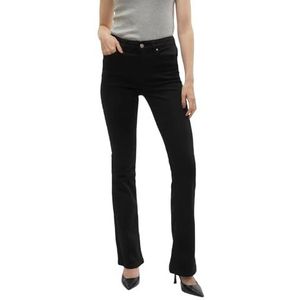 VERO MODA Vmflash Mr Flared Jeans Li140 Ga Noos dames uitlopende jeans, zwart.