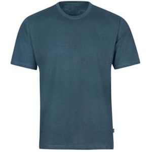 Trigema Deluxe T-shirt voor heren van katoen, blauw (Jeans Mix 643)