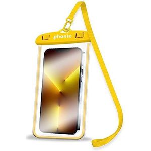 Phonix Waterdichte smartphonehoes IPX8 Italië - Duikhoes voor iPhone 14,13,12,11 Pro, Max, Mini en voor smartphone tot 6,8 inch - Telefoonhouder Zee - Strandaccessoires (geel)