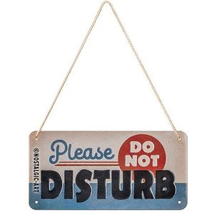 Nostalgic-Art Do Not Disturb Hangplaat - Waarschuwingsbord als cadeau-idee van metaal, retro design voor decoratie, 10 x 20 cm 28057