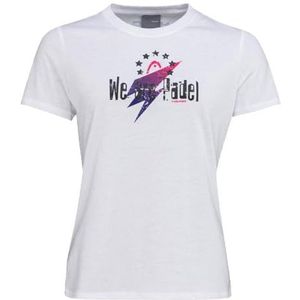 HEAD Wap Star T-shirt voor dames, tenniskleding, Wit