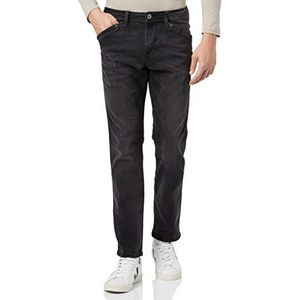 TOM TAILOR Josh Regular Slim herenjeans, 10258 - zwart, denim, 29 W/32 L, 10258 zwart denim