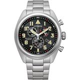 Citizen Eco-Drive titanium chronograaf horloge voor heren, zwart., Armband