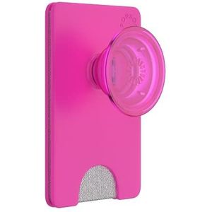 PopSockets: PopWallet+ met ingebouwde verwisselbare PopTop voor Smartphone en Tablet - Magenta