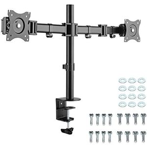 RICOO TS5811 dubbele monitor arm desk mount voor 13-27 Inch (33-69 cm) beeldschermen steun hoogte verstelbaar VESA 75 en 100 belastbaar 2 x 8kg