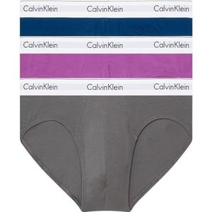 Calvin Klein Set van 3 katoenen stretchbroekjes voor heren, Paars.