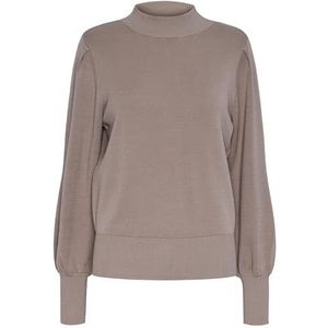Yas Fonny Trui Met Hoge Hals Beige Vrouw