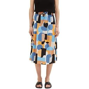 TOM TAILOR 1036680 midirok dames, 31817 - Abstract Retro Shapes Design