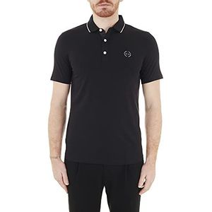 Armani Exchange Double Stripe Poloshirt voor heren, zwart.