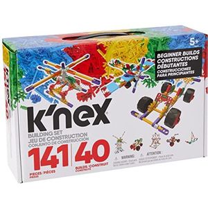 K'Nex 15210 Beginner 40 Model Building Set, educatief speelgoed voor jongens en meisjes, 141-delige starterset, engineering voor kinderen, kleurrijk bouwspeelgoed voor kinderen leeftijd 5 +