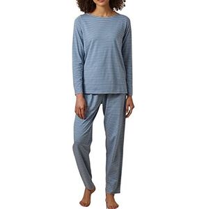 People Tree Hearts Pyjama, lange mouwen, pijama-bovenstuk, voor dames, Blauw