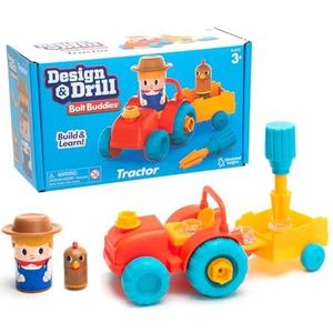Learning Resources Educational Insights Design & Drill Bolt Buddies Tractor speelset, meerkleurig