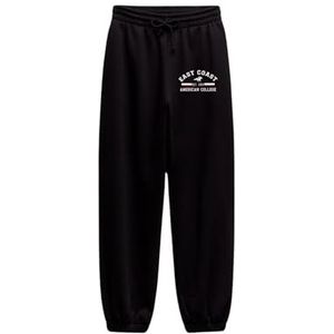 AMERICAN COLLEGE USA Pantalons Joggings Chinos Sport Vêtements Chaud Mixte Hommes et Femmes Décontracté Modèle ACJOGW2 Black S, Noir, S