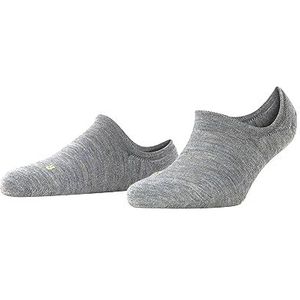 FALKE Keep Warm U IN effen wol, 1 paar onzichtbare sokken, uniseks, 1 stuk, Blauw (Smoke Blue 6333)