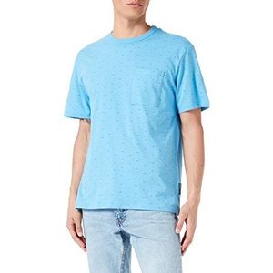 TOM TAILOR Denim Heren T-Shirt 31350 - Blue Small Shapes Print, XS, 31350 - Blue Small Shapes Print