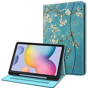 Fintie Case voor Samsung Galaxy Tab S6 Lite 10.4 Inch Tablet 2020 Release Model SM-P610 (Wi-Fi) SM-P615 (LTE) - Multi-Angle View Folio Stand Cover met Pocket, Blossom