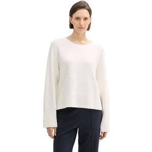 TOM TAILOR Pull bouclé pour femme, 10315 - Whisper White, XL