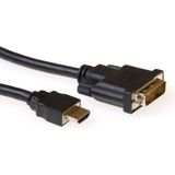 Advanced Cable Technology AK3739 HDMI-DVI-D-adapter voor videokabel (1 m, HDMI, DVI-D, stekker, zwart)