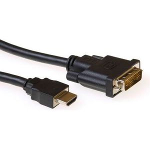 Advanced Cable Technology AK3739 HDMI-DVI-D-adapter voor videokabel (1 m, HDMI, DVI-D, stekker, zwart)