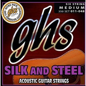 GHS Silk & Steel 350 snaren voor akoestische gitaar, medium – 011/048