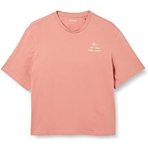 MUSTANG Audrey C Embro Dames T-Shirt Desert Sand 7261, M, Desert Sand 7261