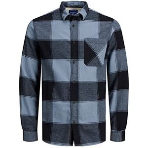 JACK & JONES JOROWEN Check Comfort Fit Vrijetijdshemd XS S M L XL XXL, marineblauw blazer