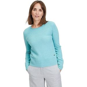 Betty & Co Pull en tricot pour femme avec détails en tricot, bleu, 42