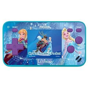 Lexibook Frozen Cyber Arcade Pocket-gameconsole, 150 gaming, LCD, op batterijen, blauw, JL1895FZ