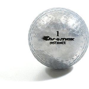 Chromax Golfballen, hoge zichtbaarheid, zilverkleurig, 6 stuks