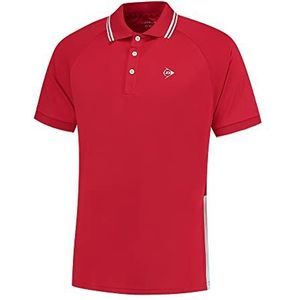 Dunlop Sports Club Tennis Poloshirt voor heren, Rood/Wit