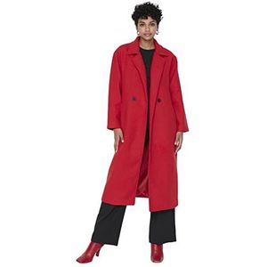 Dames parka lange mouwen reverskraag parka rood 64, Rood