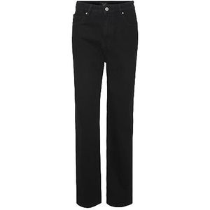 VERO MODA Vmkithy Hr Losse Straight Li124 Noos Damesjeans, Zwarte jeans