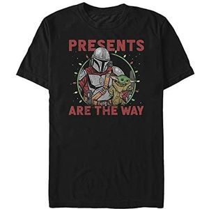 Star Wars Presents Are The Way Organic T-shirt voor heren, korte mouwen, zwart, L, SCHWARZ