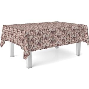ECOMMERC3 Tafelkleed van wasdoek, rond, maat 140 cm, duurzaam, gemakkelijk schoon te maken voor je tafel. Vlekbestendig en waterdicht
