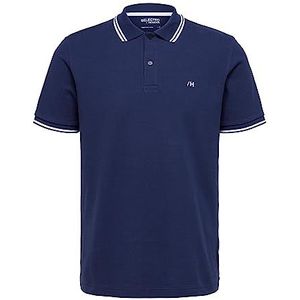 SELETED HOMME Slhdante Sport SS Polo W Noos T-shirt voor heren, marineblauw blazer