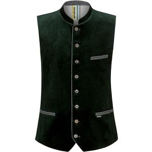 Bergfeuer Tozzi Gilet traditionnel pour homme, Vert sapin, 50