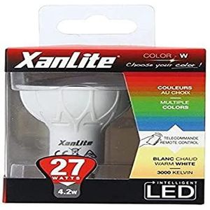 Xanlite - Ledspot lamp - Sokkel Gu10-4 -2W Cons. (27W Eq.) - Warm wit licht of Rvb Licht Met Afstandsbediening