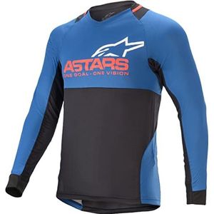 Alpinestars Unisex Drop 8.0 shirt met lange mouwen, middelblauw/lichtrood