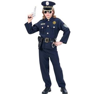 Widmann Politieagentenkostuum (dikke stof) voor kinderen - Midden - Leeftijd 8-10 - 140 cm