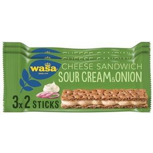 Wasa Sandwich Sour Cream & Onion - knapperig broodje met veganistische uienvulling - 8 stuks (8 x 99 g)