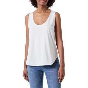 Pinko Duplicity Débardeur Jersey Brodé Débardeur Femme, Z05 Blanche-Neige, L