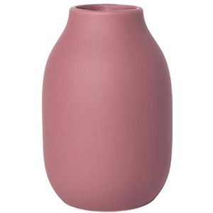 blomus - Colore - S vaas van aardewerk, roze Withered, handgemaakt, hoogwaardig, elegant en decoratief, oppervlaktevriendelijk (H / B / D: 15 x 10,5 x 10,5 cm, Withered Rose, 65904)