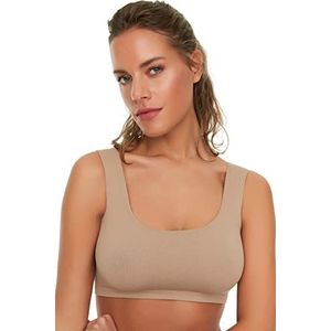 Trendyol Soutien-gorge en tricot pour femme, beige, XS